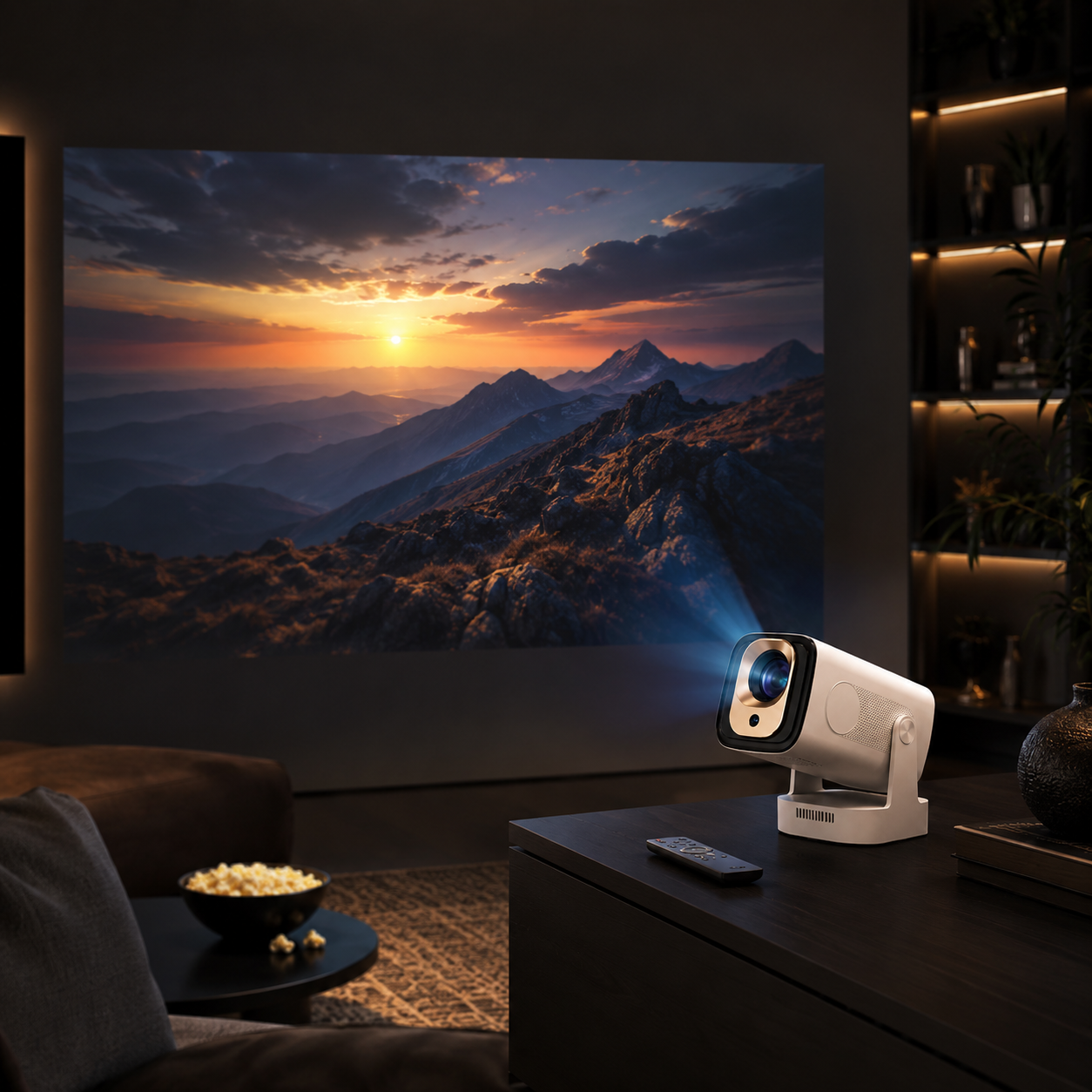 LUNAVEX CASTLE WINDOW — mini projektor Full HD do filmów i efektów ambient